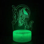 3D Night Light, Alien Monster Illusion Table Lamp with 16 Colors Remote Control Touch Lamp LED USB Night Light Desk Lamps Room Decorations Home Decor Holiday Birthday Light
