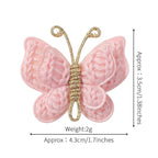 2 Pcs Butterfly Hair Bow Girl, Kid's Cute Hair Clips Barrettes Accessories for Infants Toddlers Baby Kids Fine Hair (Pink)