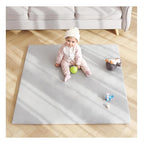 Baby Play Mat 48"x48" – Thick, Non-Slip Foam Mat for Babies and Toddlers. Foldable, Scrubbable, Odorless, and Soft, Ideal for Playpens, Crawling, and Indoor Playtime-Grey