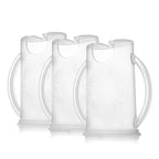 Flipping Holder Squeeze Proof Food Pouch Holder for Toddlers, Babies, Kids, Mess Free No Squeeze Juice Box Drink Holder with Easy Grip Handles and Lid - Made in USA (White 3 Pack)