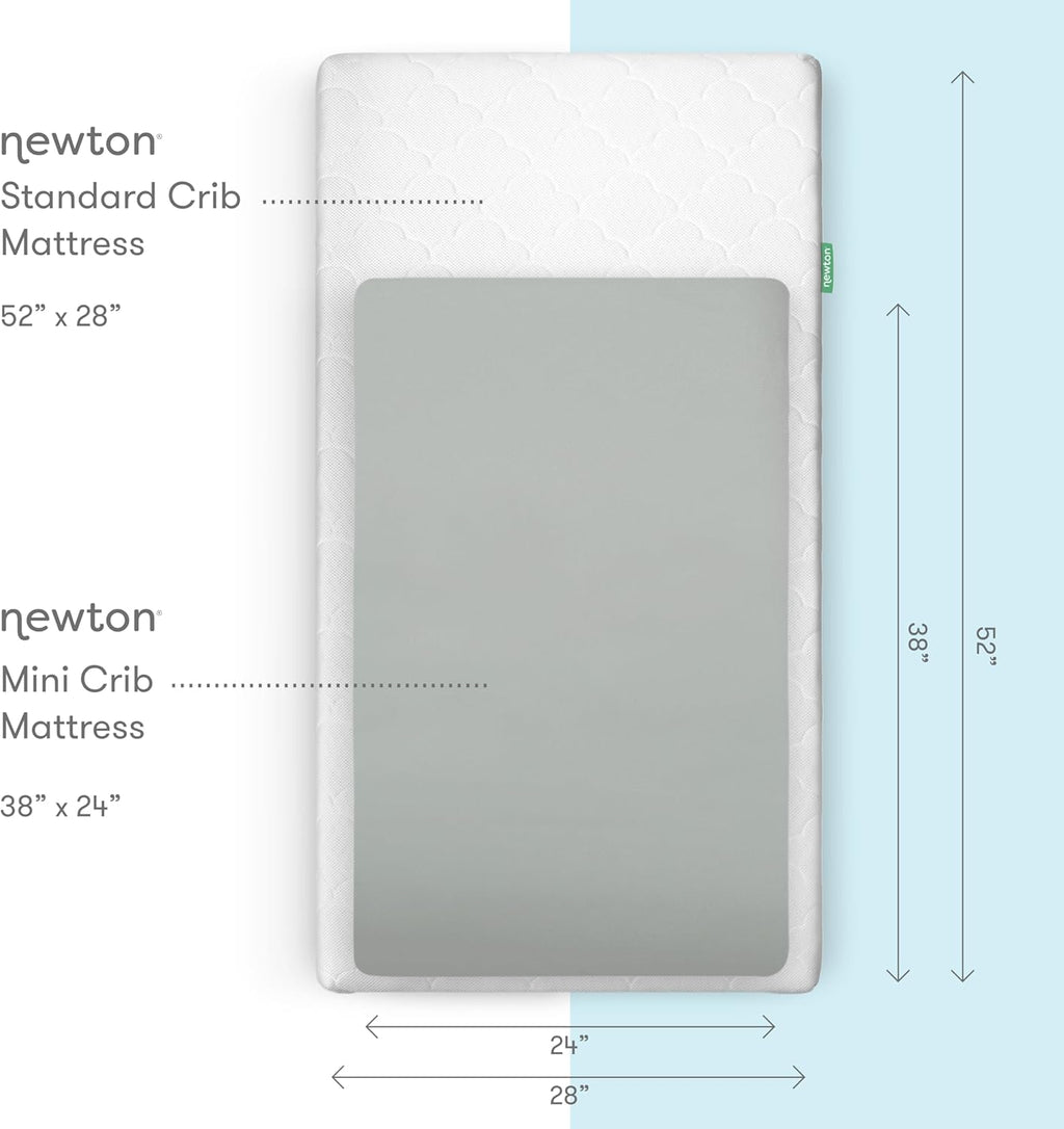 Newton Baby Mini Crib Fitted Sheets (2-Pack) | Organic Muslin Cotton, Ultra Breathable & Soft Baby Sheets, Machine Washable Baby Mattress Sheets, Fits Any Mini Sized Crib 24" x 38", Sage