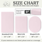 Sorrel + Fern Crib Sheets Neutral - Fitted Baby Crib Sheets Bed for Girl Boy - 2 Pack Standard & Toddler Mattress (Unicorn Blossom) - Buttery Soft Organic Cotton Blend