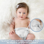 Zomiboo 30 Pack Birdseye Cotton Diapers for Babies Large 27 x 27 Inch Reusable Burp Cloths with 30 Diaper Pins for Babies Boy Girl Toddlers