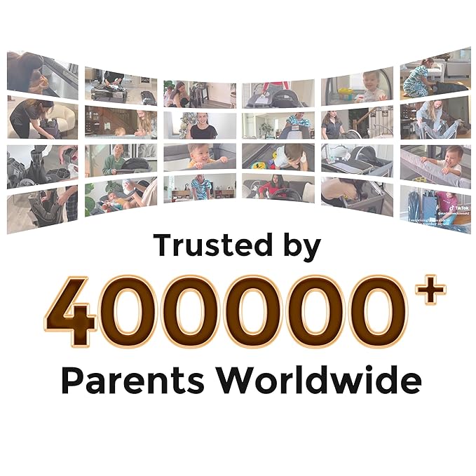 Pamo Babe 1-Second Setup 5-in-1 Playard for Babies - Heavy-Duty Steel Frame for Safe Sleep Space, Portable Crib with Zip Door & Changing Table, Locking Wheels, Breathable Mesh