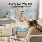 litokam 4MP Baby Monitor with 2 Cameras and Audio, 5-inch 1080P Split-Screen, No WiFi & 5G/2.4G WiFi, Remote Pan-Tilt-Zoom, Night Vision, VOX, Temperature Sensor, 2-Way Talk, 7 Lullabies, 1000ft Range