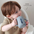 SAMiGO Silicone Sippy Cup, Baby Straw Cup for 6 12 18 Months, Sippy Cup with Straw for Toddlers 1-3 Years, Baby Water Cup for Drinking and Training, 6 oz