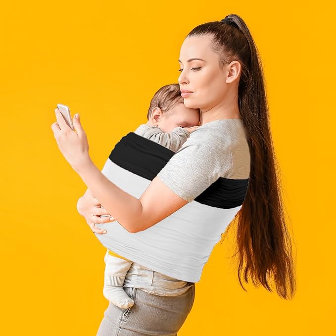 TKKOK Baby Wrap Carrier, Unisex Baby Carrier, Lightweight & Ultra Soft, Easy to Wear Baby Wrap, Perfect for Newborn Toddlers