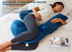 Pregnancy Pillows for Sleeping, Maternity Pillow for Side Sleeper, Support for Back, Legs, Belly, HIPS for Pregnant Women Blue