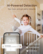 ARENTI WiFi Baby Monitor, 5-inch Wireless Display, 1080p PTZ Camera, Free Smartphone App, Encrypted Connection, Lullaby, Super Night Vision, Auto Tracking, Temp Sensor, Support Local Storage(B2 Kit)