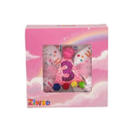 Birthday Hair Bow for Baby Girls 1 2 3 4 5 6 Years Sprinkle Decorations Party Pink Hair Accessories for Three 3rd Birthday Confetti Ice Cream