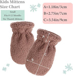 Zsedrut Baby Boys Winter Glove Warm Toddler Infant Girls Mittens Fleece Lined Gloves 1-7 Years