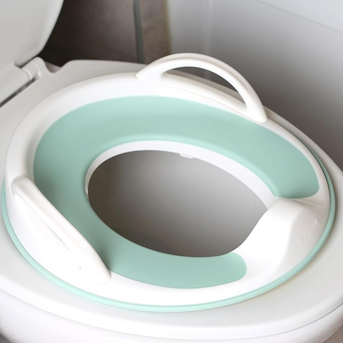 Jool Baby Potty Training Seat for Boys and Girls With Handles, Fits Round & Oval Toilets, Non-Slip with Splash Guard, Includes Free Storage Hook (Aqua)