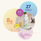 Compleat Pediatric Standard 1.0 Plant-Based Vanilla Nutrition Shake, 8g of Protein, 27 Vitamins & Minerals - Vegan Tube Feeding Formula, 8.45 Fl Oz (Pack of 12)