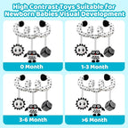 Black and White High Contrast Baby Toys - Sensory Infant Hanging Carseat & Stroller Toy for Newborns 0-6,6-12Months Perfect Easter Birthday & Baby Shower for Babies Boys Girls