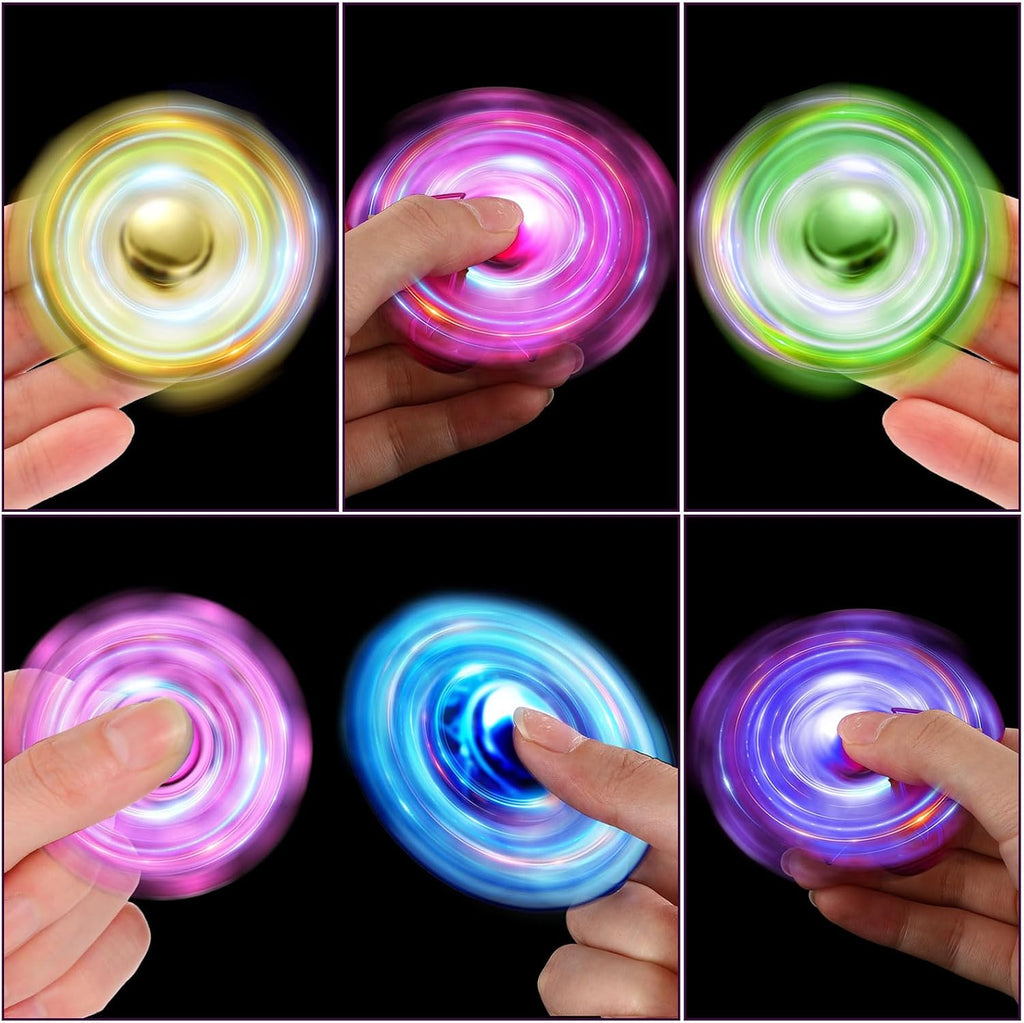Woanger 48 Pcs Fidget Spinner High Speed Hand Spinners for Anxiety ADHD Adults Boys Girls, Anxiety Stress Relief Toys for Focus Party Favor Classroom Prizes(Multicolor,Five Holes)