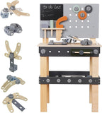 Wooden Toy Workbench for Kids, Construction Workshop Tool Bench Toys,51 Pieces Toy Tools Set w/Storage Space, Educational Gift for Girls & Boys Children 3+Years