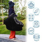 Car Seat Covers for Babies, No Touching Sign Car seat Canopy, Infant Stroller Covers for Newborn Girl Boy, Multiuse Nursing Covers for Breastfeeding, Ultra-Soft Breathable, High Chair Cover, Black