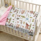 Personalized Baby Blankets for Boys Girls, Custom Name Farm Animals Pattern Baby Blanket, Soft Minky Dot Blanket for Newborns and Toddlers, Ideal for Baby Showers Christmas Brithday Gifts
