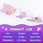 Cuffbow 4 Pcs Preemie Hats Mittens and Socks Set Preemie Mittens Warm Terry Socks for Baby