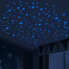 Glow in The Dark Stars for Ceiling, Luminous Wall Sticker, Kids Bedroom Wall Decal, Sticky Fluorescence Star, Gift for Boys and Girls (Blue)
