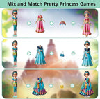 Yuzee Paper Dolls Stickers - Magnetic Dress Up Dolls for Girls - Toddler Travel Toys - 1 Paper Doll and 33 Clothing Accessories with 3D Magnetic Game Scene, Foster Creativity and Imagination