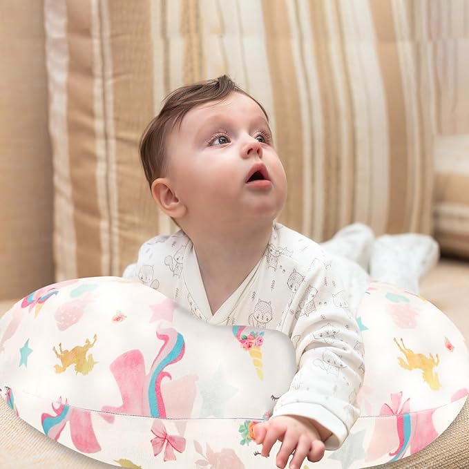 Pea Pod Nursing Pillow Cover Soft & Stretchy Removable Slipcover for Breastfeeding Pillows, Comfortable Nursing Pillow Case for Newborn, Snug Fit, Washable Feeding Pillow Slipcovers in Cute Unicorn