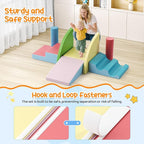 Lischwert Foam Climbing Blocks for Toddlers 1-3, 8pcs Soft Play Set with Crawling Exploration Toys, Indoor Outdoor Infant Safe Blocks for Baby Gym Toddler Playground