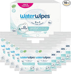 WaterWipes Sensitive+ On The Go Wipes, 3-In-1 Cleans, Cares, Protects, 99.9% Water, Unscented & Hypoallergenic Wet Wipes, 100 Count (10 Packs)