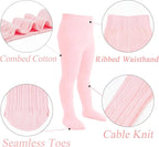 Mini angel Baby Tights Toddler Girl Tights Seamless Cable Knit Leggings Soft Cotton Stockings Pantyhose 3/4/5 Pack