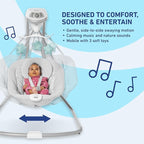 Graco Simple Sway Baby Swing, Side‑to‑Side Sway, Infant Swing with 6 Speeds, Vibration, Abbington