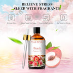 PHATOIL 3.38FL.OZ Peach Fragrance Oils for Aromatherapy, Essential Oils for Diffusers for Home, Perfect for Diffuser, Yoga, Skin Care, DIY Candle and Soap Making - 100ml