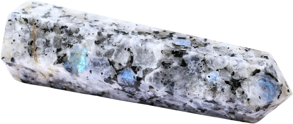 Amazing Gemstone Large Rainbow Moonstone Crystal Towers ~ Natural Healing Crystal Point Obelisk for Reiki Healing and Crystal Grid (5.5" to 6" INCH)