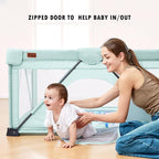 Baby Playpen Foldable, Playard for Babies and Toddlers, Portable Playpen Activity Center with 50 Balls+2 Handles for Travel, Indoor & Outdoor Play Pen with Mesh 50''x50''