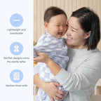 SleepingBaby Zipadee-Zip Transition Swaddle - Cozy Baby Swaddle Blanket with Zipper Convenience - Roomy Wearable Blanket for Easy Diaper Changes - Lavender Check, X-Small (3-6 Month)