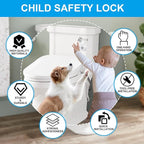 Toilet Locks Baby Proof, Toilet Flush Locks Baby Proof Child Toddlers, Round Cover Childproof Lock for Bathroom Restroom Washroom Lavatory, Easy Installation Baby Safety Lock with 3M Adhesive(1Pack)