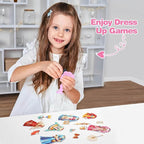 Magnetic Dress Up Dolls,Paper Dolls for Girls Ages 4-10,DIY Princess Magnetic Dress-Up Doll Pretend Play Set, Great for Girl Birthday (Liz)