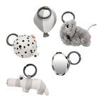 Done by Deer Activity Play Mat Deer Friends Grey - Baby Play Mat with 5 Toys for Sensory Stimulation and Early Development - Hang The Toys in 13 Different Positions on The Arches