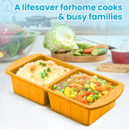 2 Pack Silicone Freezer Trays With Lid For Easy Storage Silicone Soup Freezer Molds 2 Cup ，Perfect For Freezing Broth ,Sauces Store Leftovers Lasagna Stackable, Leakproof, Easy Release Dishwasher Safe