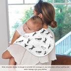 4 Pack Muslin Burp Cloths Husky Dogs White Cotton Baby Burp Cloths Absorbent Burping Cloth Soft Spit Up Rags for Newborn Baby Boys Girls 22x11 Inch