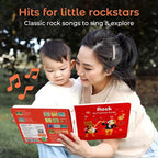Cali's Books Rock Music Books for Toddlers 1-3 - Singing Button Sound Board Book for 2 Year Old Children, Musical Toddler Rock Songs Toys, 18 Month Interactive Learning Toy, USB-C Rechargeable