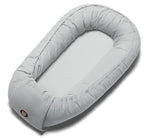 Baby Lounger for Newborn 0-24 Months, Breathable & Soft Infant Lounger, Adjustable Tummy Time Lounger for Home and Travel, Baby Girls & Boys Newborn Babies Essentials Stuff, Grey