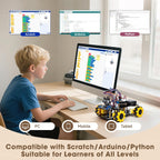Robot Kit, Robotics for Kids Ages 8-12 12-16, STEM Toys for Boys with Remote & App Control, Arduino & Scratch Compatible, Science Kits for Kids Age 8-12 12-16, Gift for Boys & Girls(Yellow)