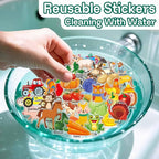 Reusable Sticker Books for Toddlers 1-3, 3 Sets Sticker Books for Toddlers 2-4 Years, Toddler Travel Toys for Kids 2 3 4 Year Old Girls Boys
