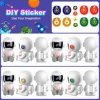 XIAOER Astronaut Galaxy Projector with Moon, Star Projector Night Light for Bedroom, Starry Nebula Space Projector Ceiling Lamp with Timer and Remote Control for Kids Adults