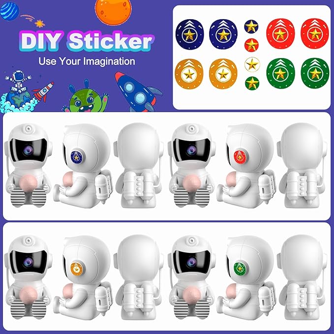 XIAOER Astronaut Galaxy Projector with Moon, Star Projector Night Light for Bedroom, Starry Nebula Space Projector Ceiling Lamp with Timer and Remote Control for Kids Adults