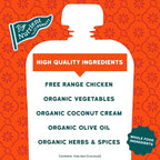 Serenity Kids 6+ Months Chicken Tikka Masala Baby Food Puree Pouches - High Protein Ethically Sourced Chicken & Organic Veggies - BPA-Free Toddler Pouches - 3.5 Oz, 12 Pack