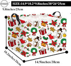 HIYAGON Rectangular Basket for Families Basket with Baby Storage Bin and Kids Toy Organizer Box for Boy and Girls - Christmas Room Decor