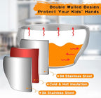 LIANYU 12 Ounce Stainless Steel Bowls Set of 5, Children Kids Toddlers Bowls Set for Soup, Cereal, Rice, Snack, Salad, Healthy & Dishwasher Safe