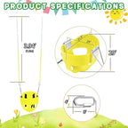 High Back Full Bucket Toddler Swing Seat with 3- Point Adjustable Safety Harness, 66 inch Detachable Chain,Suitable for Babies Aged 6-24 Months，Baby Swing for Swingset (Yellow)