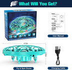 Hand Operated Drone Toy for Kids or Adults - AI Motion Sensors Mini Drones with Bright LED Projection, 360 Flips, Easy Indoor Small Flying Orb Ball for Age 4-6-8-12 Birthday Gifts